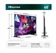 Телевизор Hisense 65" E7S Pro, 4K Ultra HD 3840x2160, QLED, Quantum Dot, 144Hz, HDR 10+ adaptive, HLG, Dolby Vision, DTS Virtual X, Smart TV, WiFi 5GHz, WiFi Direct, BT, Anyview Cast, 4xHDMI, 2xUSB, LAN, CI+, DVB-T2/C/S2, Black