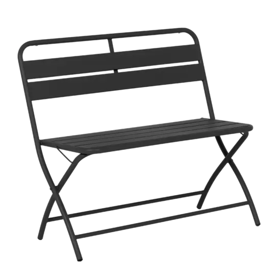 Градинска пейка ЕЛИНА- черен цвят на метала