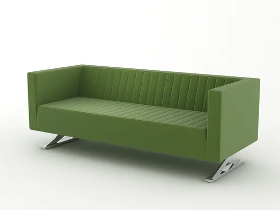 Диван триместен БАН ЯНУК KRN 03 - зелен на цвят, сниман изцяло