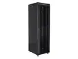 Комуникационен шкаф Lanberg rack cabinet 19' free-standing 42U600x800 (flat pack) with glass door lcd black v2