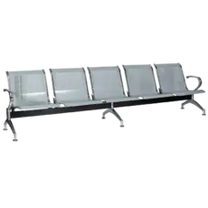 Посетителска пейка BTL 30- 5 места, метална пейка, сива