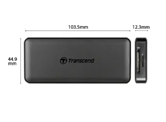 USB хъб Transcend 3-Port Hub,1-Port PD,SDMicroSD Reader, USB 3.1 Gen 2,Type C
