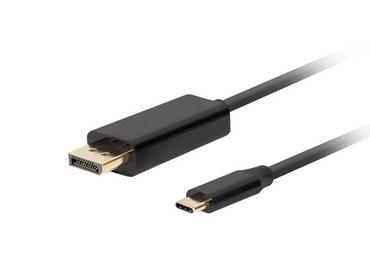 Кабел Lanberg USB-C (M) -> display port (M) cable 1.8m 4K 60Hz, black