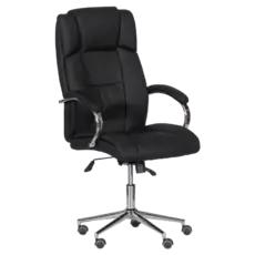 Директорски стол ЯВОР -снимка отпред, черен цвят