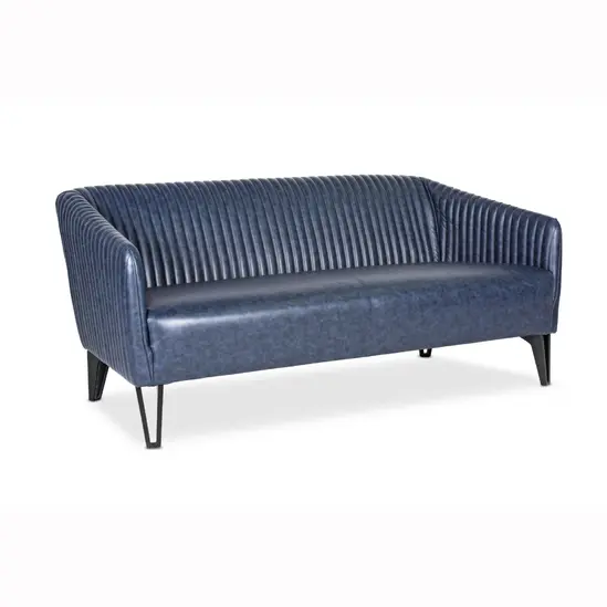 Диван триместен СУРДУЛИЦА AXL 03- сниман отстрани, син на цвят