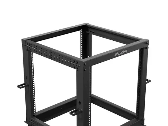 Комуникационен шкаф Lanberg open rack 19' 12U 600x600-1100 adjustable black