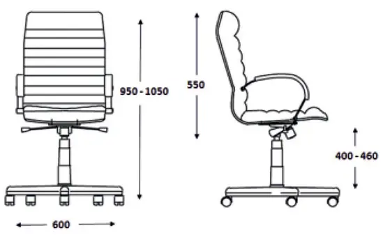 Работен стол БУУСТЪР- размери