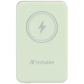 Външна батерия Verbatim MCP-5GN Power Pack 5000 mAh with UBS-C® PD 20W / Magnetic Wireless Charging 15W Green