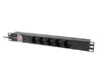 Разклонител Lanberg power distribution unit (pdu) 19' 1U 10a 2m 5x french outlets black c14