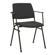 Посетителски стол ИСИТ АРМ- сив цвят, дамаска