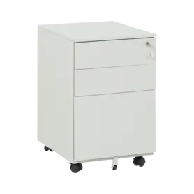 Метален контейнер J BTL с 3 чекмеджета - сив, сниман отстрани, затворен