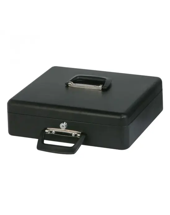 Метална кутия с евро монетник 370х290х120 мм - затворена, с дръжки