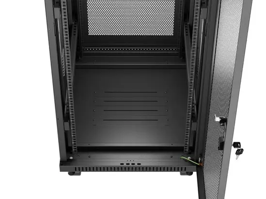 Комуникационен шкаф Lanberg rack cabinet 19' free-standing 32U600X800 (FLAT PACK) with mesh door LCD black