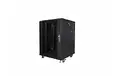 Комуникационен шкаф Lanberg rack cabinet 19' free-standing 15U600x600 (flat pack) black