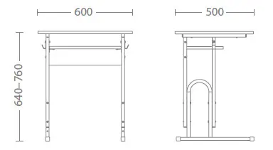 Ученическа маса Ана E-174  1 място с рафт