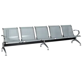 Посетителска пейка BTL 30- 5 места, метална пейка, сива