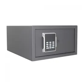 Затворен метален сейф UNS NPT L - сив с ел. заключване