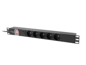 Разклонител Lanberg power distribution unit (pdu) 19' 1U 10a 2m 5x french outlets black c14