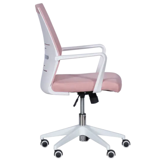 Работен стол КРАСИМИРА-сниман отстрани, розова дамаска