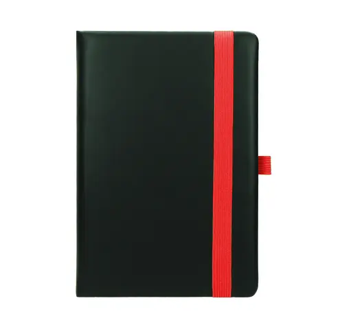  Бележник FLUX А5- червен цвят, ластик