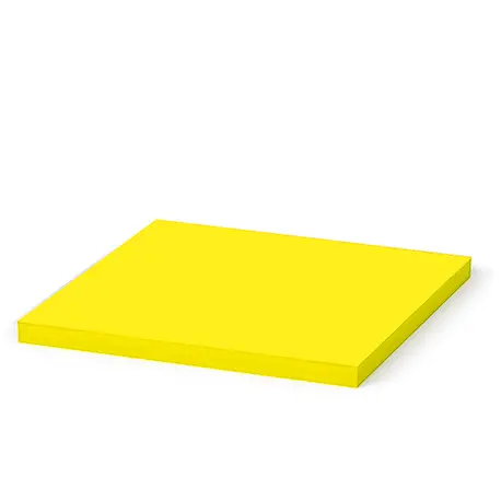 Самозалепващи листчета 125х75мм жълт неон