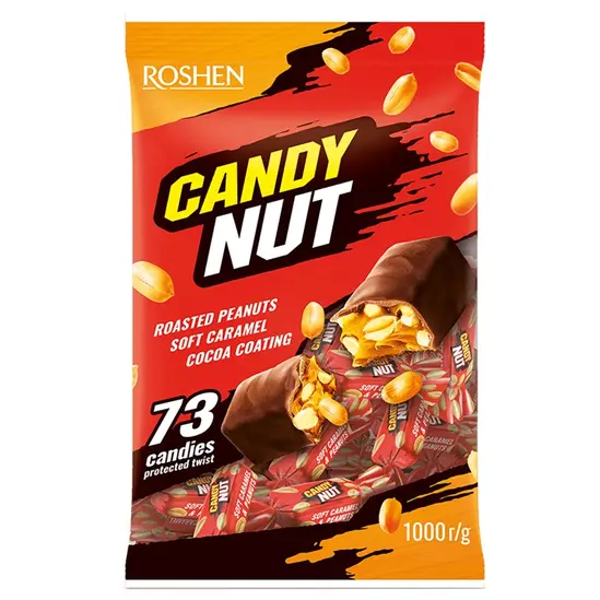 Бонбони Roshen candy nut софт карамел и фъстък 1кг