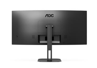 Монитор AOC CU34V5C/BK, 34' Curved 1500R VA WLED, 3440x1440@100Hz, 4ms GtG, 1ms MPRT, 300cd m/2, 3000:1, 20M:1 DCR, Adaptive Sync, FlickerFree, Low Blue Light, 5Wx2, Tilt, Height Adjust, Swivel, HDMI, DP, USB hub