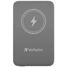 Външна батерия Verbatim MCP-10GY Power Pack 10000 mAh with UBS-C PD 20W  Magnetic Wireless Charging 15W Grey