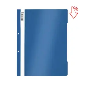 Папка PVC с перфорация тъмносиня с пиктограма