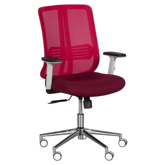 Работен стол РАДИ-червен, с лумбална опора