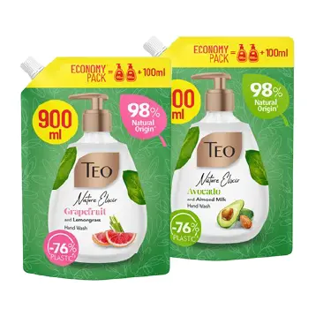 Течен сапун Teo пълнител 900 мл - 2 броя
