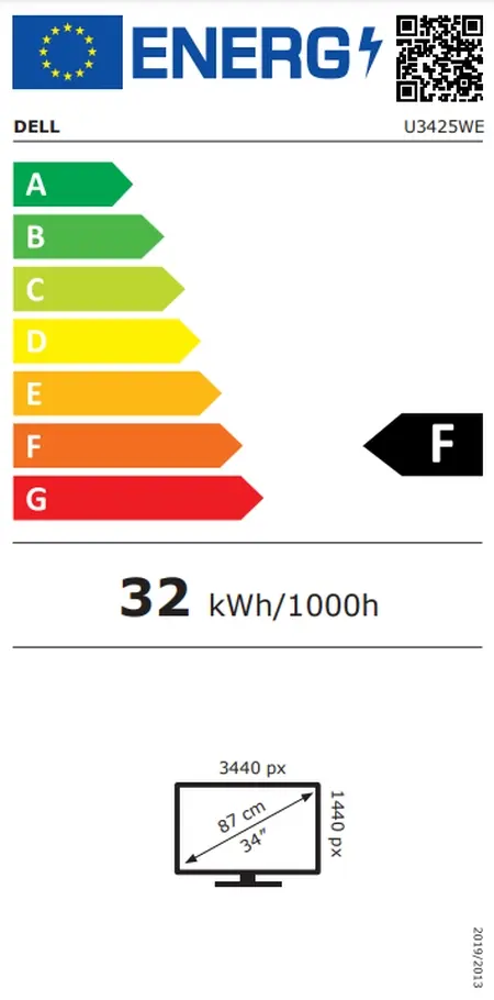 Монитор Dell U3425WE, 34.14'' IPS Anti-Glare, UltraSharp Curved, 21:9, 5ms, 2000:1, 300 cdm2, WQHD 3440x1440, 120 Hz, sRGB 100%, HDMI, DP, USB 3.2 Hub, USB-C Hub, Speakers, RJ45, KVM, PiP, PbP, ComfortView, PD 90W, Height Adjustable, Swivel, Tilt