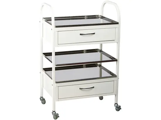 Манипулационна количка MDSM 2 - сива, сглобена, снимана в цял ръст, празна