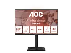 Монитор AOC 24E4U, 23.8" IPS WLED, 1920x1080@120Hz, 4ms GtG, 300cd m2, 1500:1, 20M:1 DCR, Adaptive Sync, FlickerFree, Anti Blue Light, 2Wx2, Tilt, Height Adjust, Pivot, Swivel, D-SUB, HDMI, USB Hub