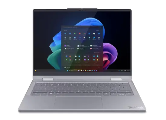 Лаптоп Lenovo ThinkBook 14 2-in-1 G6 Intel Core Ultra 5 325 (up to 4.5GHz, 12MB), 16GB DDR5-5600, 512GB SSD, 14" WUXGA (1920x1200) IPS, Glossy, Touch, Intel Graphics, FHD 1080p&IR Cam, Pen, WLAN, BT, Backlit KB, No FPR, 3 cell, DOS, 3Y Onsite