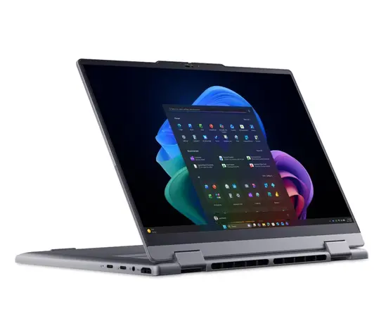 Лаптоп Lenovo ThinkBook 14 2-in-1 G6 Intel Core Ultra 5 325 (up to 4.5GHz, 12MB), 16GB DDR5-5600, 512GB SSD, 14" WUXGA (1920x1200) IPS, Glossy, Touch, Intel Graphics, FHD 1080p&IR Cam, Pen, WLAN, BT, Backlit KB, No FPR, 3 cell, DOS, 3Y Onsite