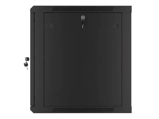 Комуникационен шкаф Lanberg rack cabinet 19' wall-mount 12U600x600 for self-assembly with metal door black (flat pack)