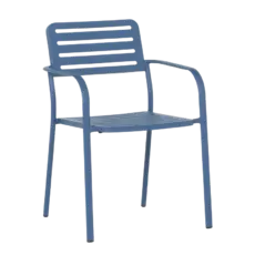 Градински стол ЛАЗУР- тъмносин цвят на метала