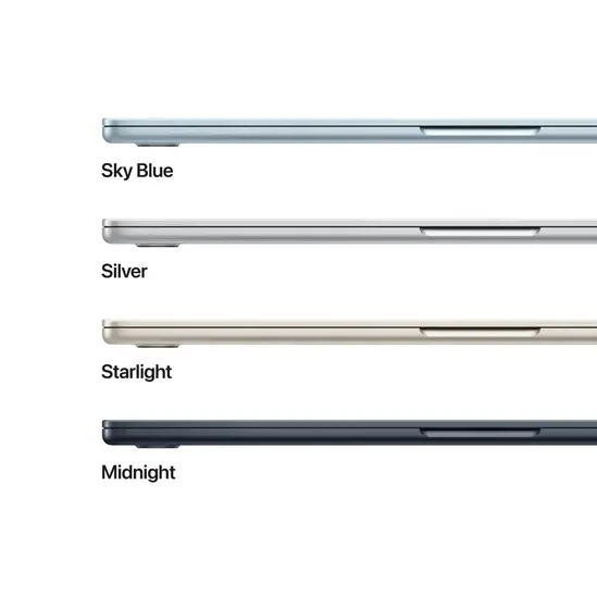 Лаптоп Apple MacBook Air 15.3: Apple M5 chip with 10-core CPU and 10-core GPU, 16GB, 1TB SSD - Starlight