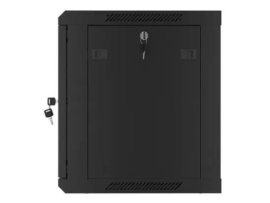 Комуникационен шкаф Lanberg rack cabinet 19' wall-mount 9U600x450 for self-assembly with metal door  black (flat pack)