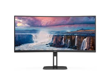 Монитор AOC CU34V5C/BK, 34' Curved 1500R VA WLED, 3440x1440@100Hz, 4ms GtG, 1ms MPRT, 300cd m/2, 3000:1, 20M:1 DCR, Adaptive Sync, FlickerFree, Low Blue Light, 5Wx2, Tilt, Height Adjust, Swivel, HDMI, DP, USB hub
