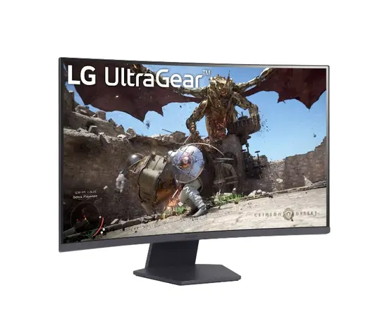 Монитор LG 32GS60QC-B, 31.5' UltraGear Curved Gaming VA, AG, 1ms, 180Hz, 3000:1, 300cdm2, QHD (2560x1440), AMD FreeSync, HDR 10, sRGB 99%, HDMI, DisplayPort, Tilt, Headphone out, Black