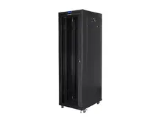 Комуникационен шкаф Lanberg rack cabinet 19' free-standing 42U800x800 (flat pack) with glass door lcd black v2