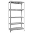 Снимка отпред – метален стелаж PMT 160x100x30 см - 5 рафта