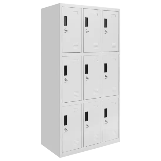 Метален гардероб BTL EL с 9 отделения 185х82х45 см - сниман отстрани, затворен