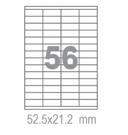 Самозалепващи етикети  Fleks Ko A4 52.5x21.2 56 бр