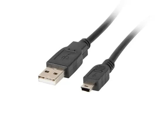 Кабел Lanberg USB MINI-B(M) -  USB-A (M) 2.0 cable 1.8m, black (Canon)