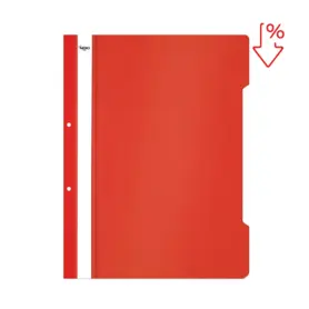 Папка PVC с перфорация червена с пиктограма