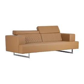 Диван триместен САН СТЕФАНО ODN 03 - сниман отпред, бежов цвят на дамаската