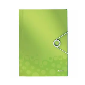 Папка с ластик и 3 капака Leitz WOW зелена